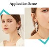 CREATCABIN 6Pcs Brass Cubic Zirconia Leverback Earring Findings KK-CN0002-11-5