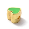 Eco-friendly Rack Plating Brass Enamel Beads KK-F843-30G-06-3