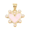 Brass Enamel Pendants KK-B168-01G-04-1