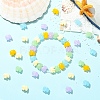 30Pcs 5 Colors Synthetic Coral Dyed Carved Beads BSHE-YW0001-19-4