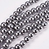 Electroplate Non-magnetic Synthetic Hematite Beads Strands G-J169A-8mm-02-1