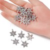Christmas Snowflake Tibetan Style Alloy Pendants TIBEP-YW0001-58-4