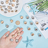 40Pcs 2 Colors 1-Hole Alloy Shank Buttons BUTT-CY0001-28B-3