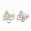 Transparent Spray Painted Glass Charms GLAA-T016-21C-2