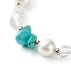 Synthetic Turquoise Chip Beaded Bracelet for Girl Women X1-BJEW-TA00019-02-4