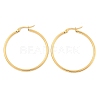 Ion Plating(IP) 304 Stainless Steel Hoop Earrings LS-EJEW-N0016-11G-F-3