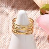 304 Stainless Steel Multilayer Open Cuff Rings LS-RJEW-Z077-01G-04-2