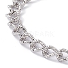 Tarnish Resistant 304 Stainless Steel Curb Chain Bracelet with Toggle Clasp for Women BJEW-E017-01P-2