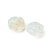 Spray Painted Transparent Glass Beads GLAA-D038-01C-2