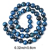 1 Strand Natural Tiger Eye Bead Strands G-YW0002-39C-1