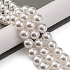 Baking Paint Pearlized Glass Pearl Round Bead Strands PEAR-H019-02E-04-2