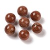 Synthetic Goldstone No Hole Sphere Beads G-K353-04B-25-1