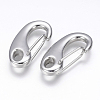 Tarnish Resistant 304 Stainless Steel Push Gate Snap Keychain Clasp Findings LS-STAS-G143-11B-1