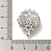 Brass Micro Pave Clear Cubic Zirconia Box Clasps with Resin KK-H480-08P-3