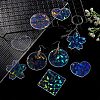 16Pcs 4 Style Transparent Acrylic Pendants FIND-NB0002-58-3