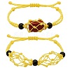 Adjustable Braided Nylon Cord Macrame Pouch Bracelet Making AJEW-SW00013-02-1