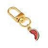 6Pcs Alloy Enamel Fruits Pendant Decorations HJEW-JM04032-6