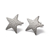 Non-Tarnish 304 Stainless Stud Earring Findings STAS-M314-02B-P-1