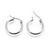 304 Stainless Steel Hoop Earrings STAS-P237-12P-3
