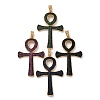 Brass Micro Pave Cubic Zirconia Big Pendants KK-U076-06G-1