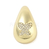 Rack Plating Brass Micro Pave Clear Cubic Zirconia Pendants KK-H474-18G-14-1