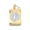 Brass Saint Benedict Medal Pendants KK-V010-01GP-02-1