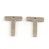 Tarnish Resistant 201 Stainless Steel Letter Charms STAS-S036-20-1