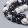 Natural Gemstone Imitation Zebra Jasper Beads Strands G-G829-07-6mm-3