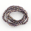 Electroplate Glass Faceted Rondelle Bead Strands X-EGLA-Q054-8mm-06-2