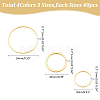   480Pcs 12 Styles Brass Linking Rings KK-WR0001-19-2