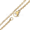 304 Stainless Steel Cable Chains Necklace for Men Women NJEW-N050-A02-G20-2