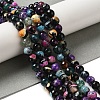 Dyed & Heated Natural Fire Crackle Agate Beads Strands G-P539-B01-05-2