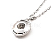 Hummingbird and Flower Donut Pendant Necklace for Women NJEW-I113-12P-3