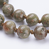 Natural Unakite Beaded Necklaces NJEW-P202-60-A19-2