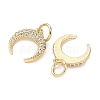 Brass Micro Pave Cubic Zirconia Pendants KK-D386-15G-01-2