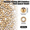 200Pcs PVD Vacuum Plating 304 Stainless Steel Spacer Beads STAS-SC0006-89A-2