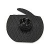 Black Cat with Bowl Alloy Enamel Brooch JEWB-E022-04EB-02-2