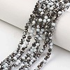 Electroplate Opaque Glass Beads Strands EGLA-A034-P6mm-P09-1