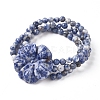 Natural Sodalite Multi-strand Stretch Bracelets BJEW-L672-A03-2