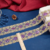 10 Yards Polyester Lace Ribbon with Paillette OCOR-WH0090-050B-4