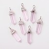 Bullet Glass Pointed Pendants G-F295-02G-1