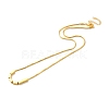 Rack Plating Brass Cube Beads Pendant Necklace with Round Snake Chains for Women NJEW-B082-04-2