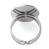 Non-Tarnish 304 Stainless Steel Open Cuff Ring Components X-STAS-Q308-05P-3