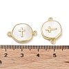 Rack Plating Brass Pave Shell Connector Charms X-KK-Z036-08G-3