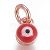 Brass Enamel Charms KK-L188-04A-RG-1