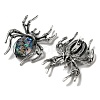 Dual-use Items Alloy Pave Dyed Shell Spider Brooch JEWB-C026-04B-AS-2