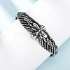 Retro 316 Surgical Stainless Steel Cuff Bangles BJEW-C142-12AS-1