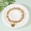 Golden 304 Stainless Steel Charm Bracelets NJEW-K284-01G-N-1