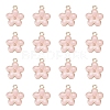 Light Gold Plated Alloy Enamel Pendants X-ENAM-R136-17C-1