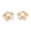 Brass 5-Petal Bead Caps KK-K251-08G-1